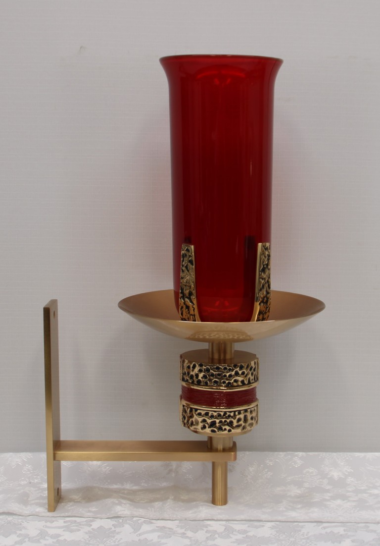 Bronze Wall Mount Sanctuary Holder w/ Glass
